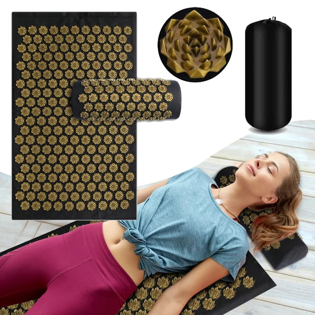 Acupressure Yoga Mat and Pillow Set