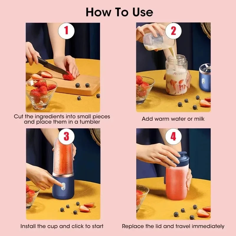 Portable Electric Fruit Juicer Cup