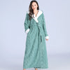 Flannel Hooded Winter Bathrobe