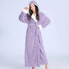 Flannel Hooded Winter Bathrobe