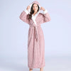 Flannel Hooded Winter Bathrobe