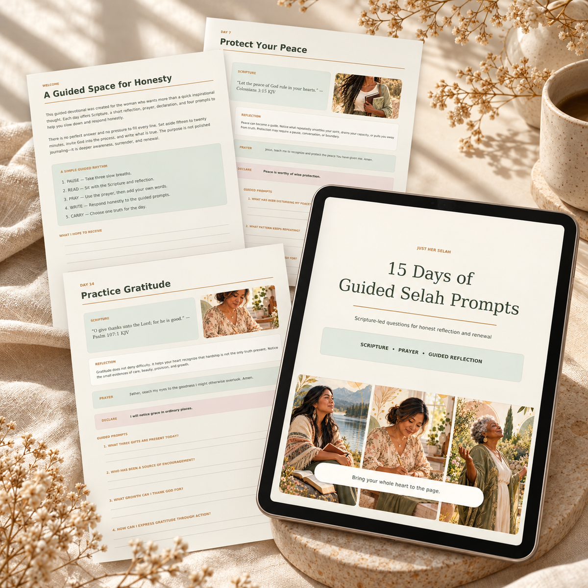 Just Her Selah 15-Day Guided Prompt Devotional