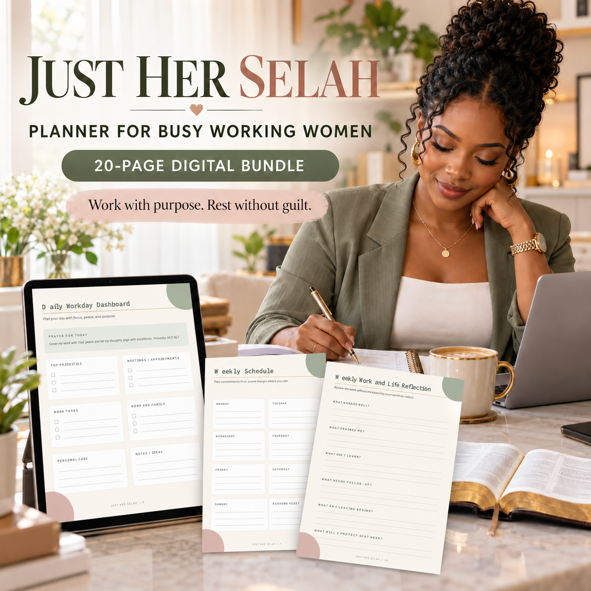 Just Her Selah Planner for Busy Working Women